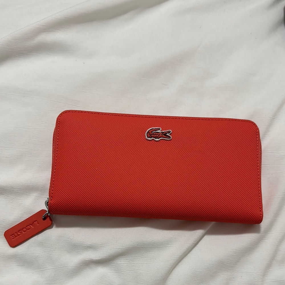 Lacoste Red Zip Wallet